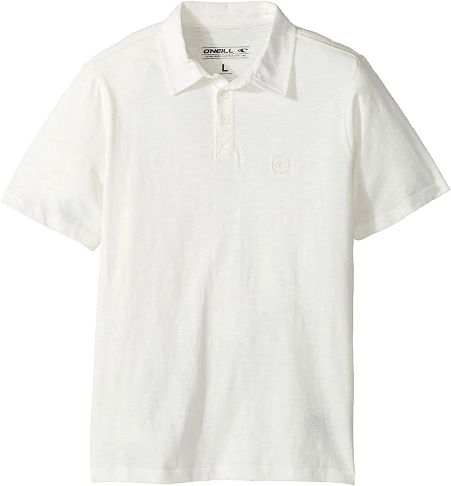ONEILL Boy's S/S Polo Shirt THE BAY - WHT - Large - NWT - Image 1 of 1