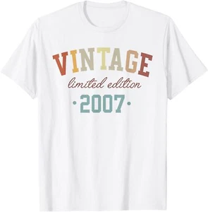 Vintage 2007 Limited Edition 18-Year-Old Gifts 18th Birthday T-Shirt - Picture 1 of 4