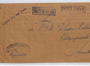 DUTCH EAST INDIES Official? Cover 1949 Bandoeng PTT PORT PAYE Amsterdam ZM35 - Picture 1 of 9