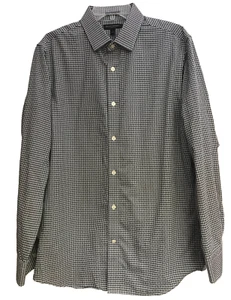 Banana Republic Grant Fit Large Checkered Button Up Shirt 100% Cotton NWOT - Picture 1 of 10