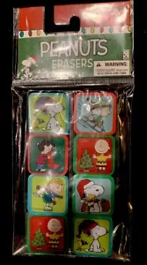 Gomas de borrar de Navidad de cacahuetes de colección paquete de 8, aún selladas en paquete:) - Imagen 1 de 5