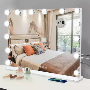 Schminkspiegel mit Beleuchtung, 14 LED Licht Dimmbare mit 3 Lichtmodi, Hollywood - Bild 1 von 6