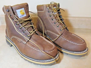 Carhartt Waterproof Wedge Soft Moc Toe Work Boots CMW6197 Men's Size 9.5 Mens - Picture 1 of 11