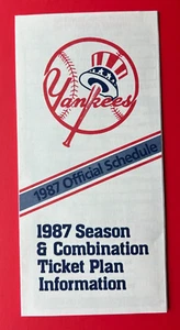 1987 NEW YORK YANKEES Calendario Ufficiale e Piano Biglietti Brochure Informativa - Foto 1 di 6