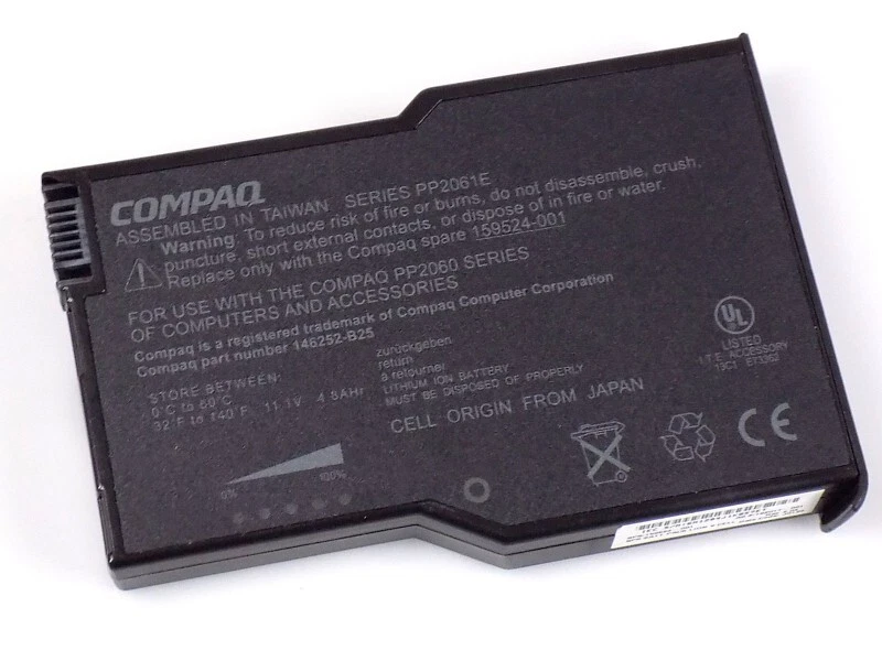 Compaq HP 159524-001 Ersatzteil: Akku Batterie Battery 11.1V 4800mAh für E500 - Bild 1 von 1
