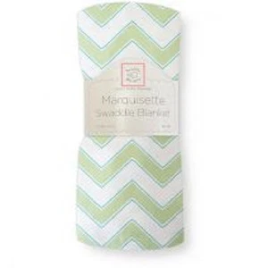 New SwaddleDesigns Marquisette Swaddling Blanket CHEVRON KIWI Green Baby Unisex - Picture 1 of 2