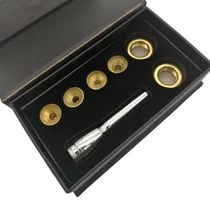 Set boccaglio tromba argento placcato oro chiave bB C 3C 2C 2B 3B ottone - Foto 1 di 10