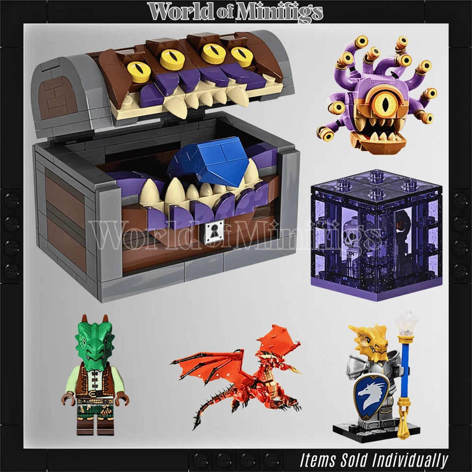 LEGO Dungeons & Dragons - Mimic Dice Box, Demogorgon, Gelatinous Cube - MOC - Image 1 of 4