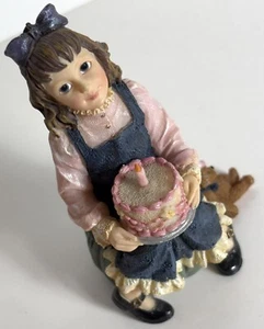 Boyds Yesterdays Child BIRTHDAY Dollstone KAITLYN Make A Wish Cake Bear Figure - Picture 1 of 9
