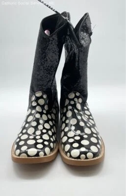 Botas vaqueras Blazin Roxx plateadas y negras brillantes para niñas - talla 5 Foto 1 de 4