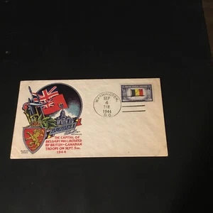 1944 WWII PATRIOTIC CACHETS L.W. STAEHLE Cover BRÜSSELS LIBERATED SEPT.4 1944 - Picture 1 of 2