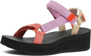 Sandalias de plataforma informales para mujer con cuña ajustable soporte para el arco alfombra de yoga tacón - Imagen 1 de 7