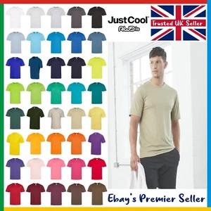 AWDis Cool T-Shirt - Men's 100% Polyester Plain Tee Top Wicking Quick Dry Light - Picture 1 of 43