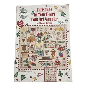 Navidad en tu corazón arte popular sampler diseños de Gloria y Pat punto de cruz - Imagen 1 de 6