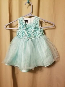 HOLIDAY EDITIONS - Aqua Kleid 2 Lagen Netz Größe 12M IR8 - Bild 1 von 2