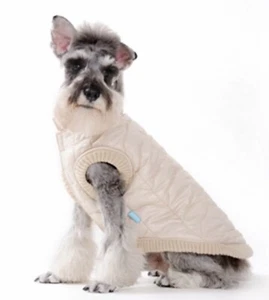 Dog Puffy Vest Beige Size Medium-New With Tags - Picture 1 of 6