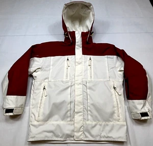 Descente Colorblock Hooded Full Zip Youth Winter Coat Size 14 Lined Insulated - Picture 1 of 20