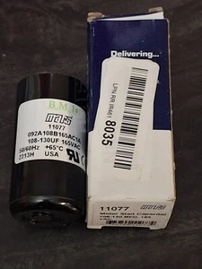 MARS 11077 Motor Start Capacitor 108-130 MFD 165 VAC 50/60 Hz 092A108B165AC1A - Picture 1 of 6