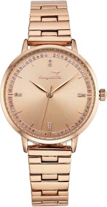 KangaRoos Damen Armbanduhr roségold Quarz Uhr Steinchen Glas Quarzuhr analog - Bild 1 von 3
