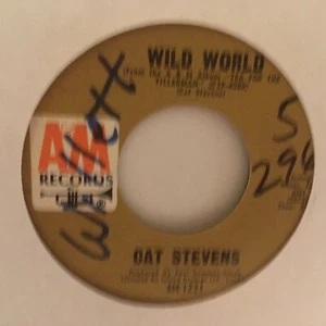CAT STEVENS 7" VINYL SINGLE, WILD WORLD / MILES FROM NOWHERE - Picture 1 of 4