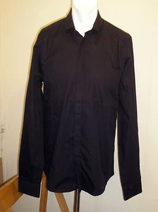 Lincoln Black Long Sleeve Button Front Shirt - Size Medium - BNWOT!! - Picture 1 of 3