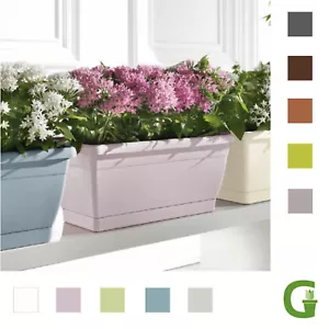 Venezia Blumenkasten Balkonkasten mit Untersetzer in 40 cm | 50 cm | 60 cm - Bild 1 von 5