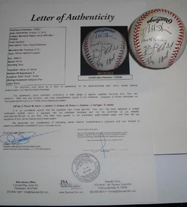 1993-95 Montreal Expos Team Signed RONL Baseball Floyd Stairs Alvarez JSA Media - Picture 1 of 8