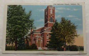 First Methodist Church, Ashburn, Georgia. Postcard (U2) - Picture 1 of 2