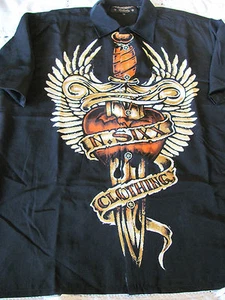 DRAGONFLY SHIRT N.SIXX WINGED DAGGER NSPG11 Rare  NEW LARGE  - Picture 1 of 3