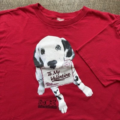 Camiseta Nostalgia Vintage Años 90 Para Hombre XL Roja Disney 101 Dálmatas "A Mi San Valentín" Foto 1 de 4