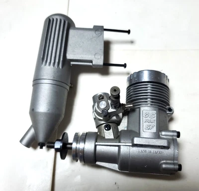 O.S. MAX-46SF 7.45cc 2-cycle glow engine with muffler for R/C airplane f/s - Image 1 of 3