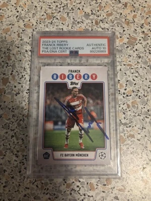 Franck Ribery 2023-24 Topps Lost Rookie On Card Autograph PSA 10 Bayern UCL - Bild 1 von 2