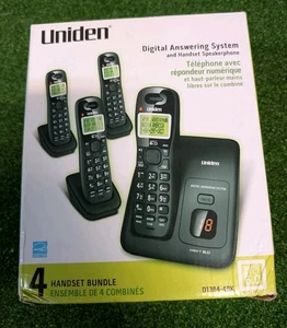 Uniden D1384-4BK Digital Answering System - New Sealed 4 Handsets - Picture 1 of 2