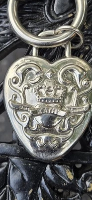 Kathy Van Zeeland Heart long jewelry Charms Keychain Gold Tone heart tag vintage - Image 1 of 4