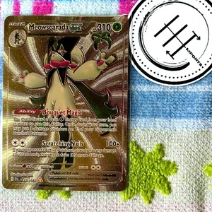 Pokémon Meowscarada EX Lámina Dorada Holo Texturizada Fan Art Tarjeta Nintendo - Imagen 1 de 2