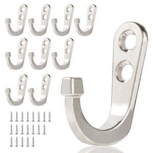 10 PCS Thickened Metal Wall Hook, Metal Wall Hooks for Coats, Heavy Duty Sing... - Picture 1 of 7
