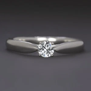 AUTHENTIC TIFFANY & CO DIAMOND ENGAGEMENT RING 0.21ct F VS1 PLATINUM SOLITAIRE - Picture 1 of 3