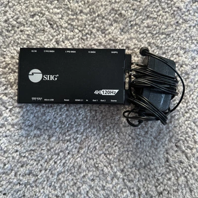 SIIG 1x2 4K120Hz HDMI 分线器带 EDID 和音频提取器 (ce-h27c11-s1) — 第 1/4 张图片