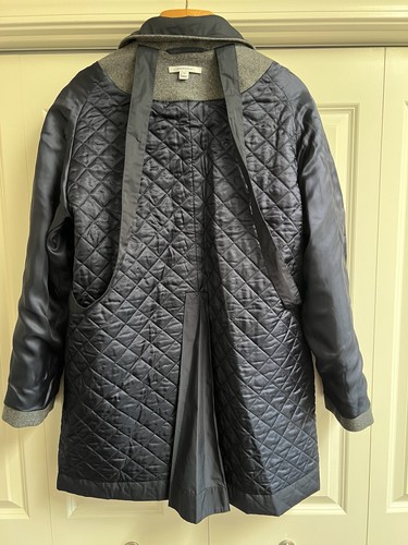 Pavone CARVEN Paris tweed microfibra blu taglia 52 Raf Simons Prada nuovo senza etichette