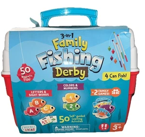 Chuckle & Roar 3-in-1 Family Fishing Derby Game Letters,Words,Colors,Numbers New - Picture 1 of 6