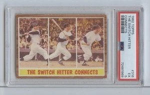 1962 Topps The Switch Hitter Connects (Mantle) #318 PSA 5 - Bild 1 von 2