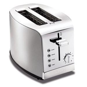 2 Slice Toaster with 6 browning levels and 4 easy-to-use functions, Stainless... - Picture 1 of 7