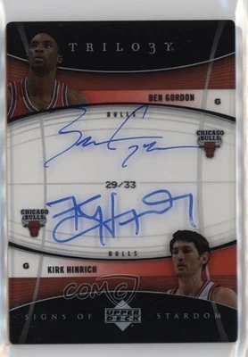 2006-07 Upper Deck Trilogy Signs of Stardom /33 Ben Gordon Kirk Hinrich Auto - Image 1 of 2