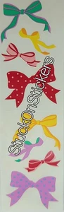 Mrs Grossman's BOWS Stickers RARE Vintage purple blue green pink polka dots 1991 - Picture 1 of 1