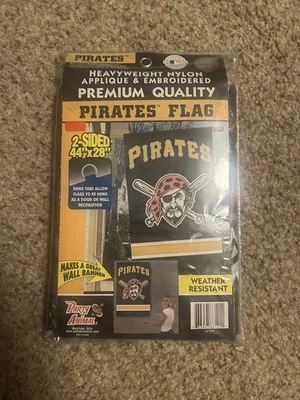 MLB Pittsburgh Pirates Garden Flag Double Sided Premium Yard Flag 44x28 - Image 1 of 2