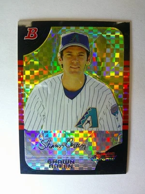 Bowman Chrome Xfractor Shawn Green 2005 #/225 Limited Foto 1 de 3