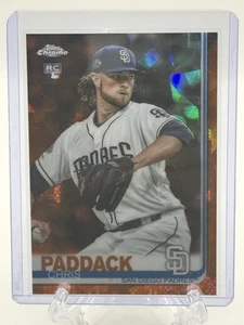 2019 Topps Chrome Sapphire Chris Paddock #452 (RC) - Orange Refractor 18/25 - Picture 1 of 2