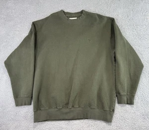 Vtg Eddie Bauer Sweater Mens Size Large Olive Crew Neck classic 90s Made In USA - Picture 1 of 16