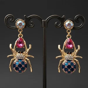 Pendientes colgantes de araña Betsey Johnson | Acentos de cristal - Imagen 1 de 7