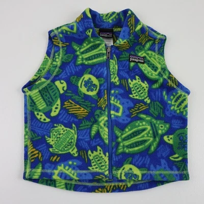 Chaleco polar vintage Patagonia Turtles Synchilla bebé 12M niños animales infantiles Foto 1 de 4